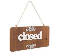 INOOMP Panneau en Bois Suspendre Indiquant Ouvert ou Fermé à Suspendre Vintage Décoration Rétro pour Commerce pour Bars et Organisations Commerciales