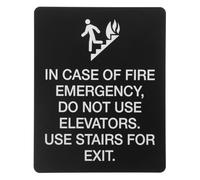 INOOMP Panneau « En cas d'incendie, n'utilisez pas les ascenseurs, | Panneau autocollant en acrylique pour escaliers de secours, étiquette d'instructions haute visibilité pour couloir ou