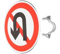 INOOMP Panneau Réfléchissant Interdiction de Demi-tour pour Allée Privée Panneau de Signalisation Résistant aux Intempéries en Métal Indicateur de Sécurité Routière pour Voiture et Route