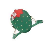 INOOMP Paquet à Bandoulière Fraise en PU, Petit Modèle Vert pour Filles