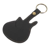 INOOMP Paquet à Médiators de Guitare Porte-Médiator Intégré, Housse de Protection en Cuir Solide et Étui pour Capo, Accessoire Pratique pour Concerts et Répétitions