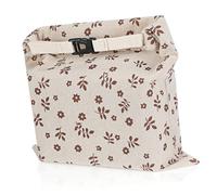 INOOMP Paquet à Réutilisable en Coton Ciré, Motif Fleur Beige | Conservation Alimentaire Réutilisable, Bloque L’humidité Odeurs, Pliable, pour Camping et Congélateur