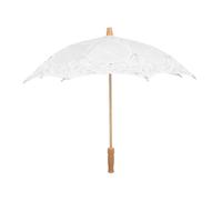 INOOMP Parasol décoratif en dentelle : parapluie vintage pour demoiselle d'honneur avec manche en bois, style victorien, idéal pour les femmes, les enfants, les anniversaires, les photographies