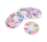 INOOMP Patchs en Pâte Polymère Motif Fruits pour Nail Art - 8 Boîtes de 12 Tranches DIY - Décoration D’ongles Fruitée Artisanale, Accessoires Créatifs pour Manucure et Loisirs Créatifs