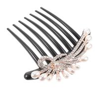 INOOMP Peigne à Cheveux Mariée avec Strass et Perles Accessoire Élégant pour Coiffure de Soirée et Mariage Épingle Latérale Légère pour Femmes