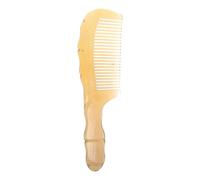 INOOMP Peigne en Corne de Bœuf Naturelle pour Femme, Dents Fines Antistatiques, Large Format pour Démêlage, Soin du Cuir Chevelu, Usage Domestique, Peigne Robuste et Massage Cheveux