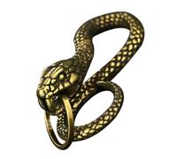 INOOMP Pendentif Serpent en Cuivre Vintage Soi-même, Ornement Porte-clés Décoratif, Accessoire Pendentif pour Paquet, Breloque Style Rétro, Bijou Artisanat, pour Création Personnalisée