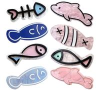 INOOMP Petites Pinces à Cheveux Mignonnes et Faciles à Utiliser Lot de 8 en Acrylique et Métal Accessoires pour Cheveux Fins pour Bal de Fin D'études