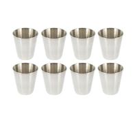 INOOMP Petits Verres à Liqueur en Acier Inoxydable 8 Pièces, Tasses pour Boissons Alcoolisées et Non Alcoolisées, Usage Quotidien et Festif