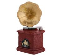 INOOMP Phonographe Miniature Décoratif Rétro Résine Modèle Artistique Léger et Portable Accessoire Photo Réaliste pour Décoration Maison et Film