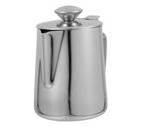 INOOMP Pichet à Lait Inox avec Couvercle Tasse à Mousse Épaisse pour Latte Art Verseur Créatif pour Café et Stockage Du Lait