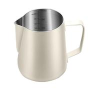 INOOMP Pichet It Inoxydable avec Bec Verseur et Poignée Ergonomique Mousseur et Mesureur pour Cappuccino Expresso et Latte Résistant Rouille pour Art Latte et Mousse de Lait