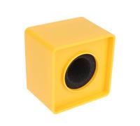 INOOMP Pied de Micro Abs Jaune pour Interview Professionnelle, Support Facile à Transporter Affichage de Logo Carré pour Journalistes