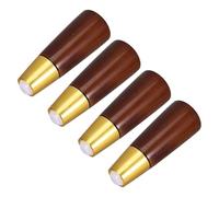 INOOMP Pieds de Table en Bois Massif 4pcs avec Bords Arrondis pour Meubles Irréguliers, Installation Facile et Bases Extra-Larges, Style Nordique Minimaliste pour Rénovation DIY