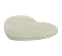 INOOMP Pierre de Gua Sha en Jade Naturel Visage Outil de Massage Facial Forme Cœur Accessoire Beauté Visage Polyvalent pour Soin Anti-âge et Détente Peau Sensible Professionnelle