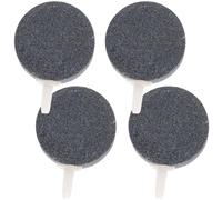 INOOMP Pierres à Air pour Aquarium Noir 4pcs en Sable Rond Diffuseur de Bulles Oxygène Facile à Utiliser et Sûr Poissons, Lavable et Réutilisable