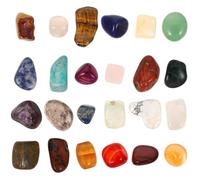 INOOMP Pierres Naturelles de Cristal Décoratives 24 Pièces Pierres Énergétiques Délicates pour Chakra de Massage Résistantes à l'usure Décoration Intérieur et Yoga