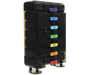 INOOMP Pilulier et Compact en Plastique Compartiments Individuels Portable Réutilisable et Rangement Valise, Organisateur de Pilules Semaine Pratique pour Voyage