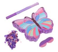 INOOMP Piñata Violet pour Fête D'anniversaire Fille, avec Bâtonnet et Bandeau, Décorations de Fête, Interactif à Casser, Incluant 50g de Confettis en Papier, Réutilisable