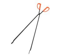 INOOMP Pince à Feu Domestique En Fer 60 Cm Tête Plate Rouge Pince à Charbon De Bois Et Pour Barbecue Et Cheminée Et Ramassage Déchets Résistance Haute Température Usage Intérieur Et Extérieur