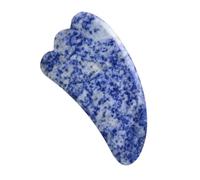 INOOMP Planche à Gratter en Jade Naturel Bleu pour Visage et Corps, Outil de Massage Gua Sha, Plaque de Raclage Lisse et Solide, Accessoire de Soin Peau, Bien-être Couleur Aléatoire