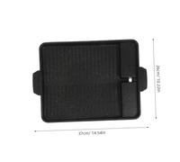 INOOMP Plaque Barbecue Antiadhésive Rectangulaire Pierre de Lave Poêle de Cuisson pour Barbecue Extérieur Réchaud Portable Facile à Nettoyer Transporter