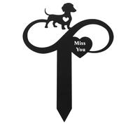 INOOMP Plaque commémorative imperméable pour Chien, Piquet pour Jardin, marqueur de Tombe en métal pour Animaux de Compagnie, décoration de cimetière extérieur, Panneau commémoratif pour