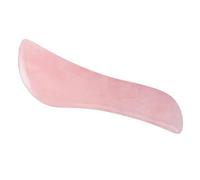 INOOMP Plaque de Massage Facial en Quartz Rose Naturel Forme S Outil de Massage Gua Sha Bords Lisses Petite Taille Portable pour Soins Spa Outil Beauté