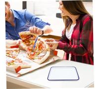 INOOMP Plat de Cuisson Émail Rectangulaire Plaque Pâtisserie Four Multifonction pour Pizza et Rôtissage Plateau Cuisson Chaleur Plateau Service Vintage Blanc