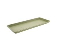 INOOMP Plateau 38 Fleurs Pot en de Plastique Rectangulaire Vert 5x16 Cm | Soucoupe pour Jardinière, Bac de Récupération à Surface Lisse, Usage Intérieur Maison et Bureau