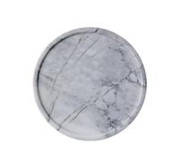 INOOMP Plateau à Bijoux Marbre Naturel 20 CM Assiette de Présentation pour Desserts et Amuse-Gueules, pour Fêtes et Repas la Maison