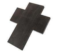 INOOMP Plateau de Communion Décoratif en Matière Naturelle 26x22x1,5 Cm Croix Gravée, Petite Assiette Cérémonie Religieuse, Décoration Baptême et Fête Spirituelle