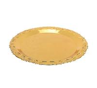 INOOMP Plateau de Service Doré : Assiette Apéritif en Acier Inoxydable - Présentoir Décoratif pour Fruits, Buffet et Réceptions à Domicile