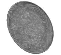 INOOMP Plateau Décoratif Rond en Fer Bordure Ondulée, 25cm, Style Vintage, pour Service et Rangement Raffiné Lors de Fêtes ou Présentation de Desserts