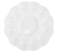 INOOMP Plateau D'œufs Farcis De Pâques 20 Cm 12 Compartiments en Céramique Polyvalent pour Apéritif Et Repas Festifs