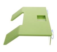 INOOMP Plateforme d'escalade Stable pour Tortues en Plastique Vert Ventouse, Accessoire Multifonction pour Aquarium à Tortues et Décoration de Terrarium