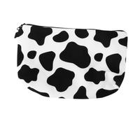 INOOMP Pochette Cosmétique en Polyester et Éponge Portable et Pratique à Motif Vache Noire pour Voyage d'affaires et Usage Quotidien des Femmes