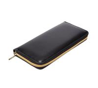 INOOMP Pochette en Cuir Noire pour Ciseaux de Coiffeur, Capacité 2 Ciseaux, Élastique et Perméabilité à L'air, pour Usage en Salon de Beauté