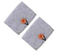 INOOMP Pochette Rangement Huile Essentielle 2 Pièces Mini Valise Portable Feutre Non Tissé 6 Flacons pour Voyage