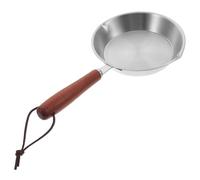 INOOMP Poêle Inox Mini Antiadhésive sans Revêtement Manche Sécurisé Brûlure Cuisson Œufs et Pancakes pour Déjeuner Facile