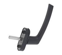 INOOMP Poignée de Fenêtre en Alliage Aluminium Gris Mat, Levier Ambidextre pour Fenêtres à Battant et Coulissantes, Accessoire de Remplacement Solide, Installation Facile pour Intérieur