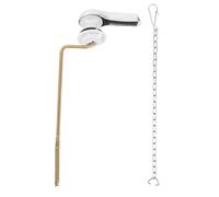 INOOMP Poignée de Toilette en Acier Inoxydable Kit de Remplacement Latérale | Levier Réglable, Chaîne en Acier Inoxydable, Armature en Laiton, pour Réservoirs et Réparation Commerciale
