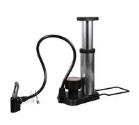 INOOMP Pompe à Pied Alliage Aluminium avec Manomètre Pompe à Air Portable à Haute Pression pour Pneus de Vélo Gonfleur Multifonction avec Pédale Antidérapante Compact et Léger pour