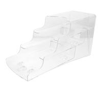 INOOMP Porte-documents Transparent A4 3 Niveaux Organiseur de Bureau pour Brochures et Flyers, Présentoir Mural Bureau, Support de Classement pour Documents et Prospectus