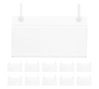 INOOMP Porte-étiquettes de Prix en Pvc Transparent avec Fonction de Changement Facile, Design Double Oreille et Fermeture à Verrou pour Présentoirs Filaires et Rayonnages de Détail, Lot