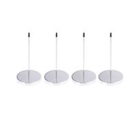 INOOMP Porte-menu en Métal Argenté 4pcs Base Ronde, Anti-corrosif Bureau et Restaurant, Organiseur de Reçus et Factures