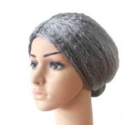 INOOMP Postiche de Grand-mère pour Femme Âgée Chignon en Fibre Haute Température, Accessoire Réutilisable pour Déguisement de Noël et Bal Masqué