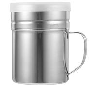 INOOMP Pot à Épices Inox avec Poignée Saupoudreuse à Sucre Glace et Cacao 6,8x9,5 Cm Shaker à Épices Multifonction Cuisine et Pique-niques, Tamis Fin pour Assaisonnement Précis