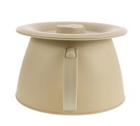 INOOMP Pot de Chambre avec Couvercle en Plastique Épais, 1 Pièce, Jaune Clair, Récipient à Urine Portable Unisexe, pour Usage Domestique et Soins aux Personnes Âgées, Bassins de Lit