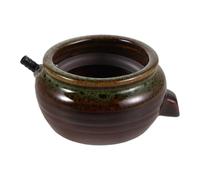 INOOMP Pot Décoratif en Céramique pour Fontaine de Table 11, 0x7, 5x5, 7 Cm | Débit D’eau Doux et Discret, Entretien Facile, pour Aquarium, Bureau ou Jardin Zen Miniature